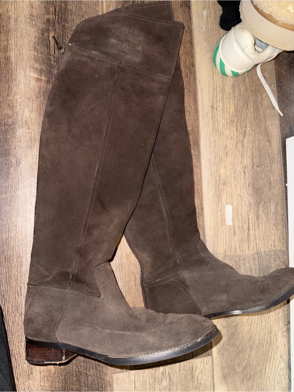 Tory Burch Dark Brown Suede Knee-High Boots
